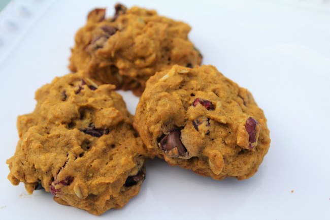 Chocolate Chip Oatmeal Pumpkin Cookies 