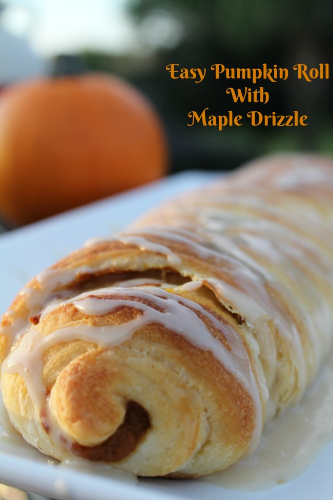 Easy Pumpkin Roll With Maple Drizzle