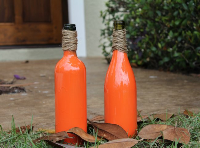 How To Make Easy DIY Wine Bottle Pumpkins - Food Wine Sunshine