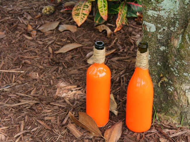 Fall wine bottle crafts