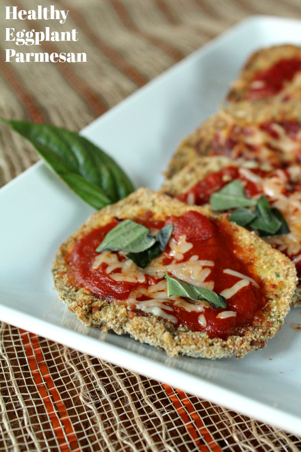 Healthy Eggplant Parm | Make this Healthy Eggplant Parmesan Recipe for dinner tonight! This Baked Eggplant Parmesan is delicious and the whole family will be asking for seconds. Read more dinner recipes, healthy recipes and easy recipes the whole family will love on foodwinesunshine.com