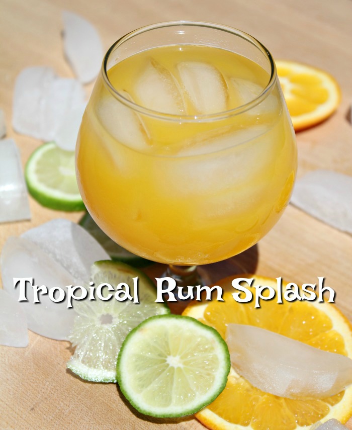 Refreshing Tropical Rum Splash Cocktail