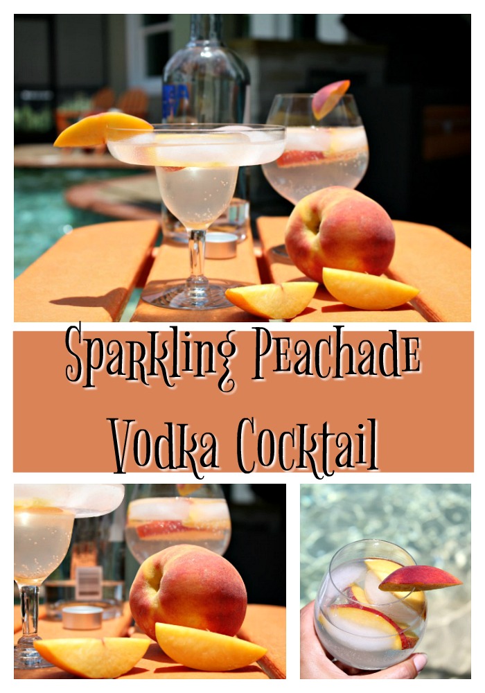 Amazing Sparkling Peachade Vodka Cocktail