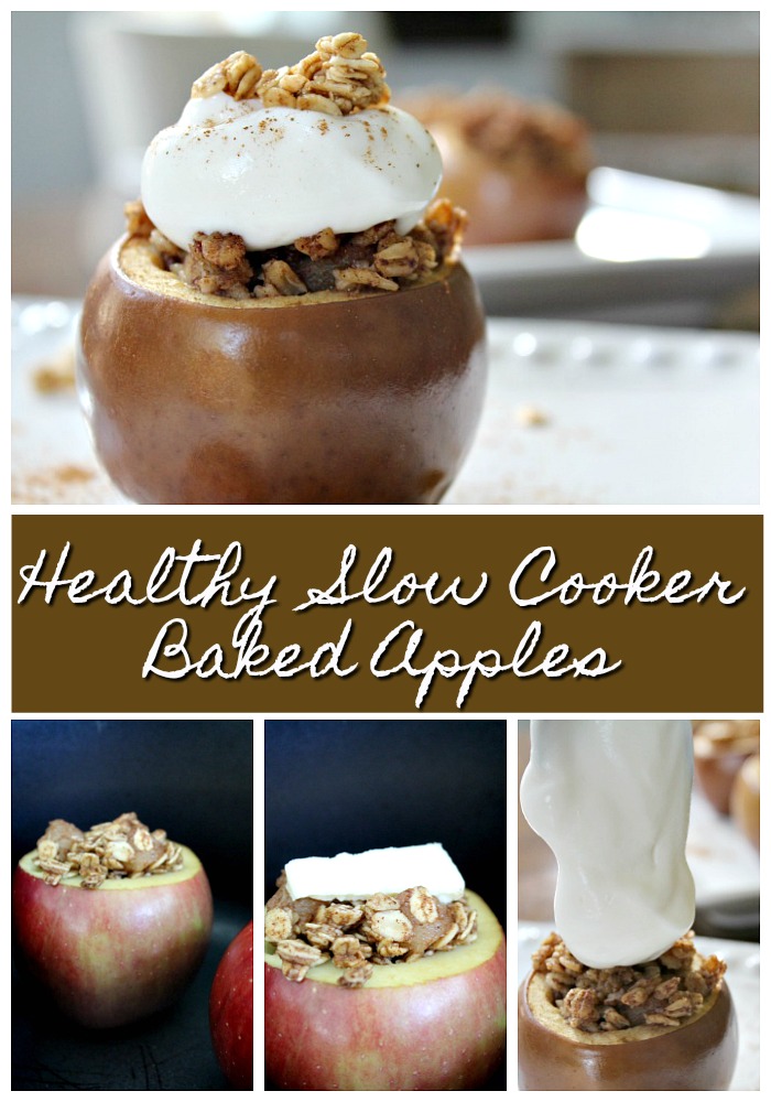 Healthy Slow Cooker Baked Apples