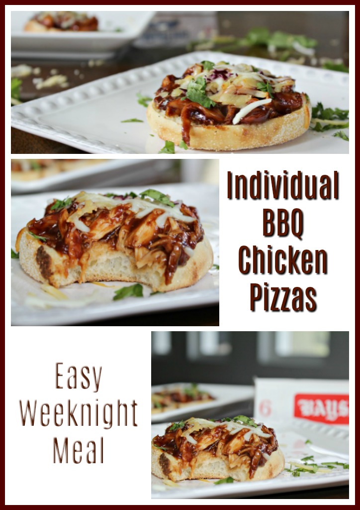 BBQ Chicken English muffin pizza