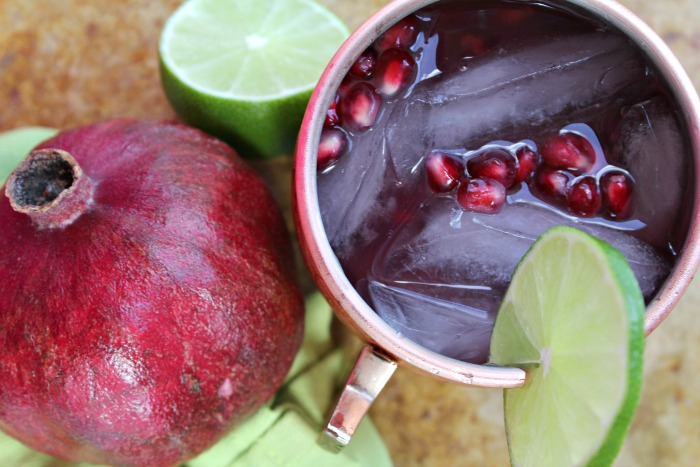 Pomegranate Moscow Mule Cocktail