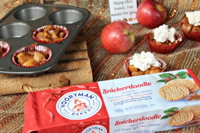 Snickerdoodle Mini Apple Pies with homemade whipped cream