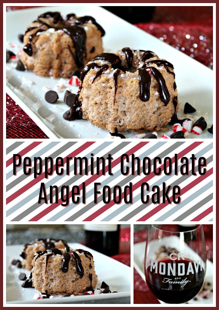 Peppermint Chocolate Angel Food Cake