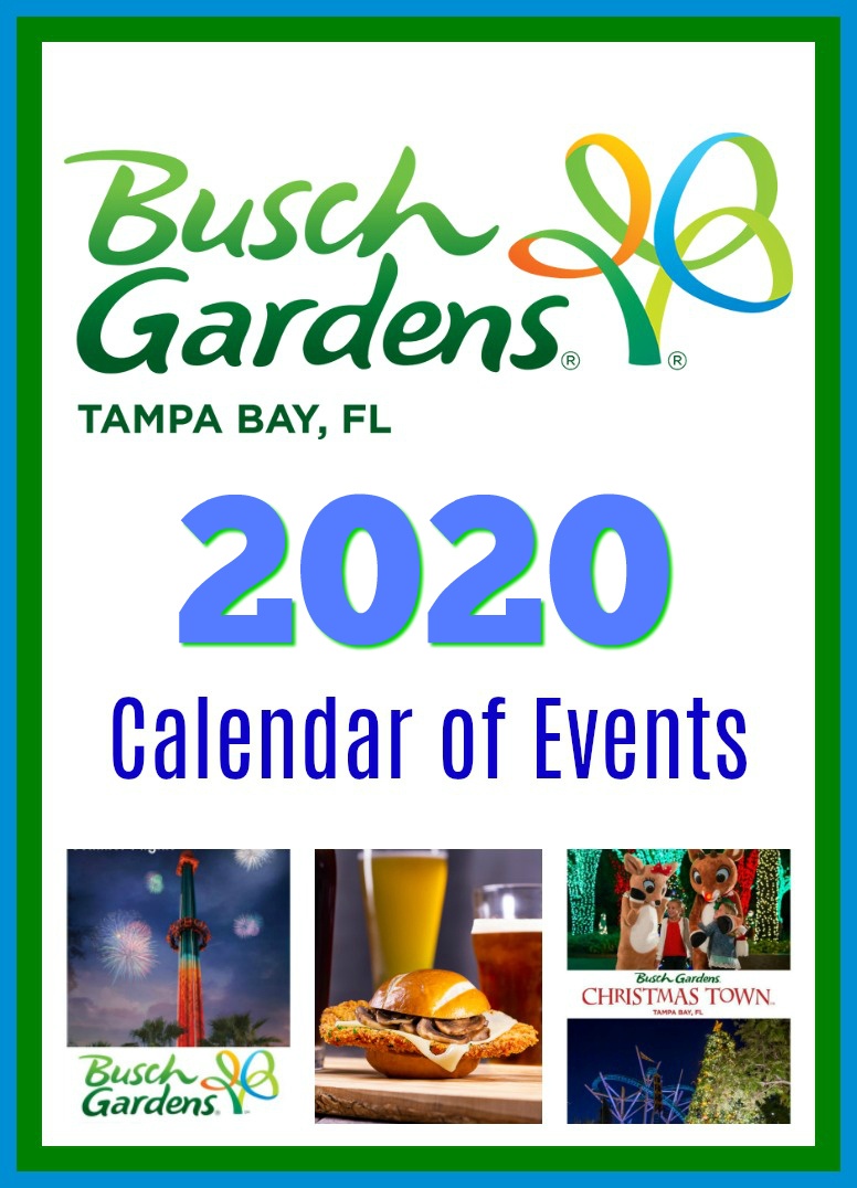 2020 Busch Gardens Tampa Calendar Of Events Busch Gardens