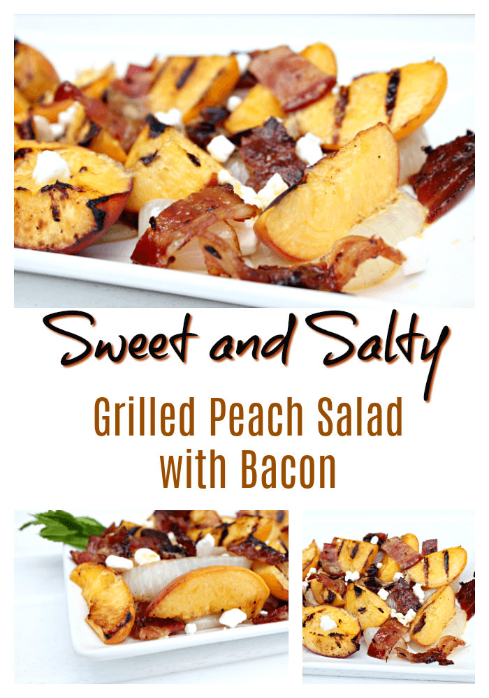 Tasty Grilled Peach Salad with Bacon