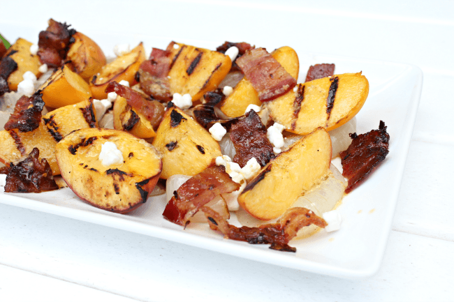 Grilled Peach and Bacon Salad