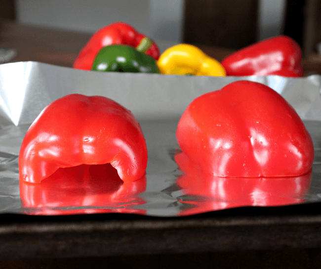 Roasting peppers