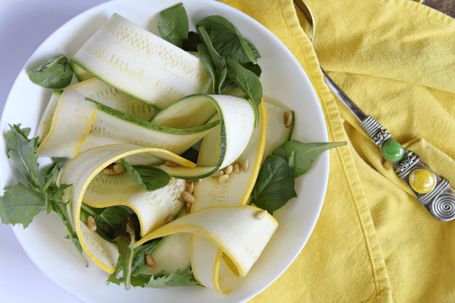 Zucchini and Squash Salad with Honey Mustard Vinaigrette