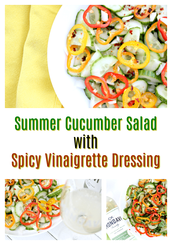 Cucumber Salad with Spicy Vinaigrette Dressing