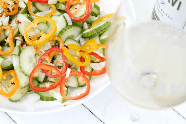 Pairing Wines with BBQ salads Summer Cucumber Salad