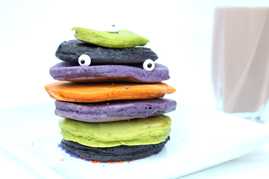 Colorful Halloween Pancakes