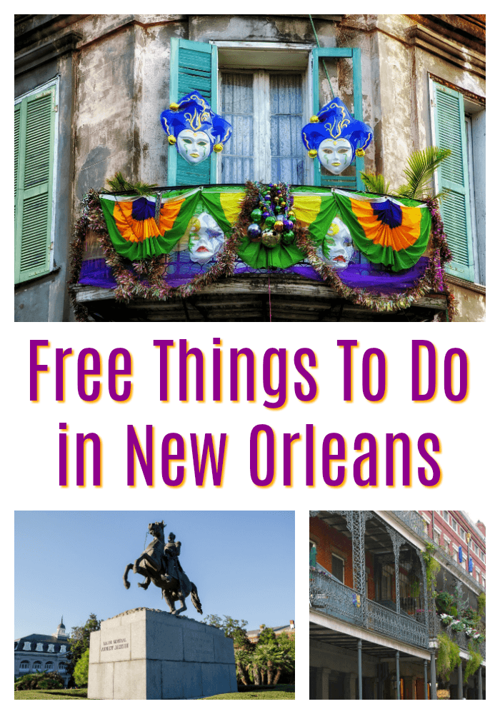 Free Things To Do In New Orleans | New Orleans Louisiana is a popular tourist destination, known for Mardi Gras and much more. Discover the free things to do in New Orleans and have fun on any budget. Read more travel tips, traveling on a budget, travel destinations and more on foodwinesunshine.com