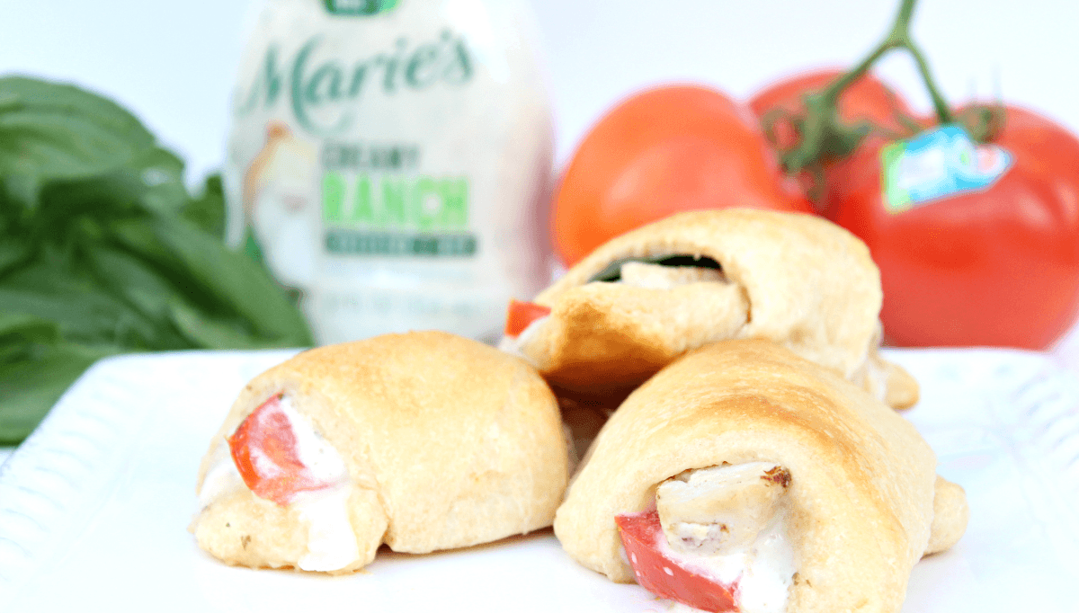 Tomato Basil Chicken Crescent Rolls