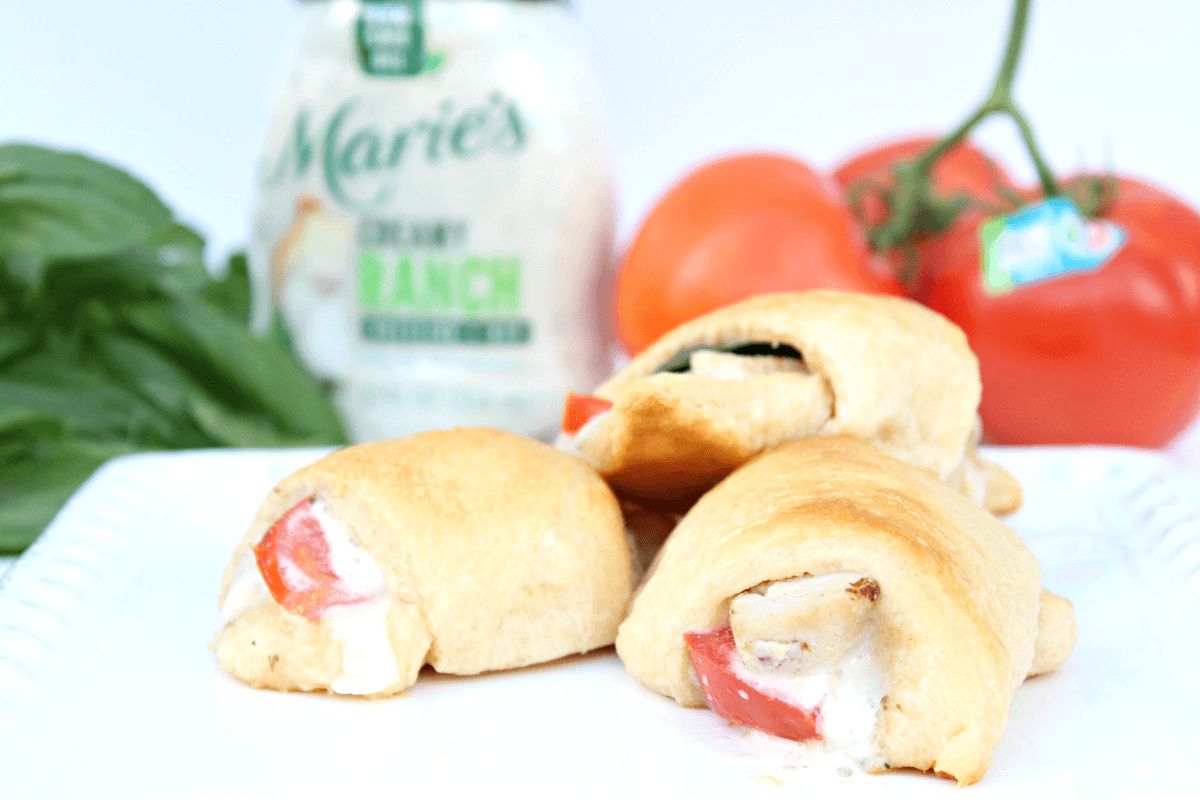 Ranch Tomato Basil Chicken Crescent Rolls