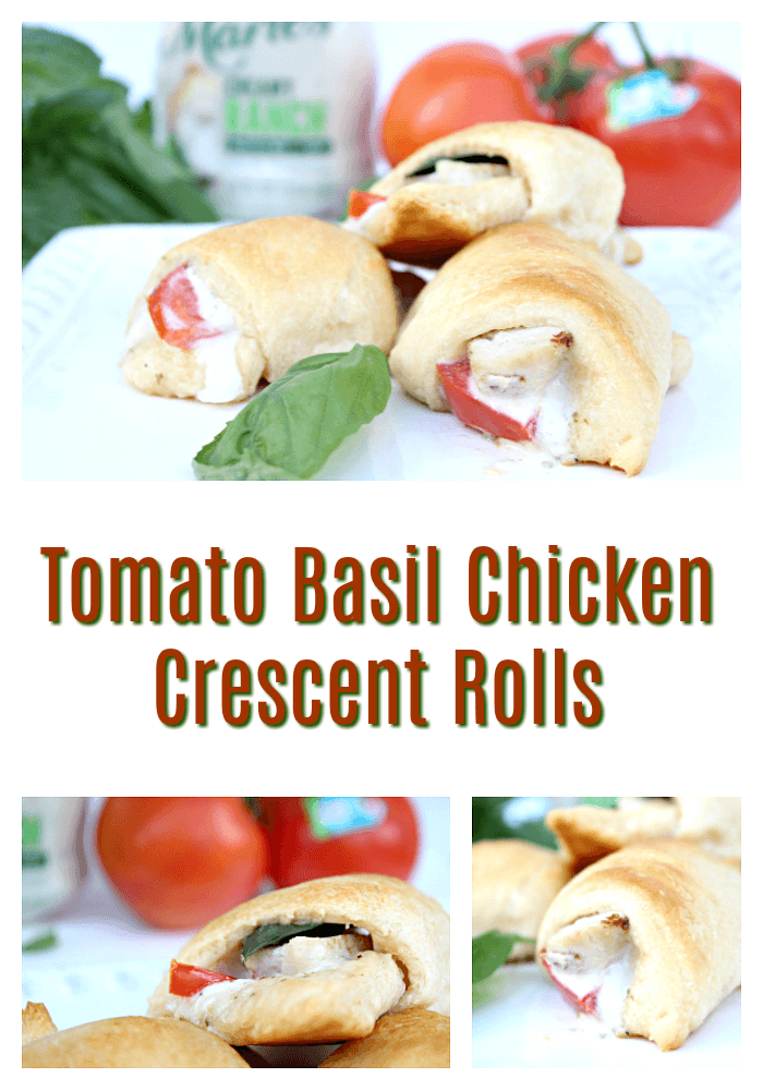 Easy Tomato Basil Chicken Crescent Rolls