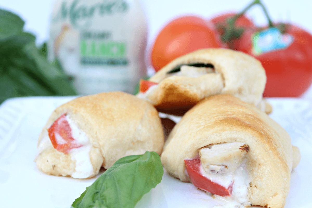 Tomato Basil Chicken Crescent Rolls