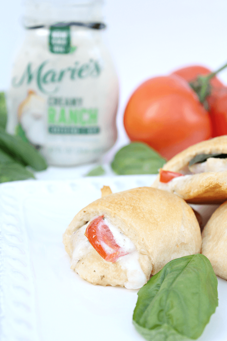 Tastiest Ranch Tomato Basil Chicken Crescent Rolls