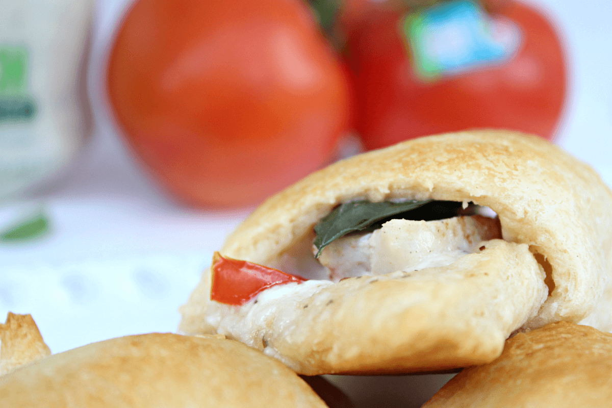 Tasty Tomato Basil Chicken Ranch Crescent Rolls