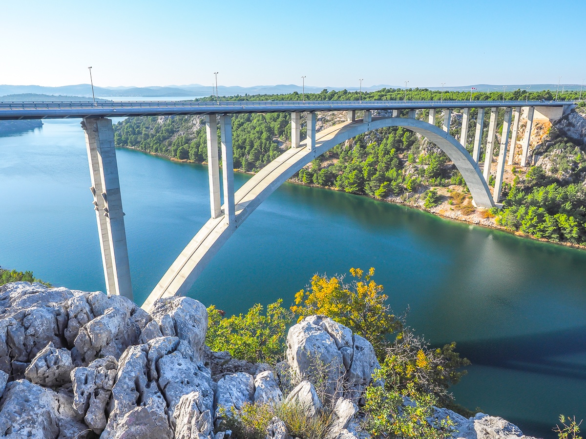 Krka Bridge on Drive To Bibich Winery