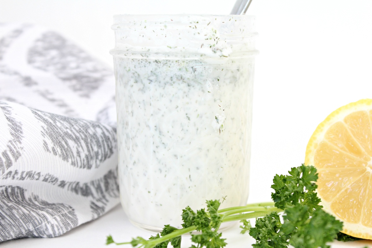 Easy Homemade Fat Free Ranch Dressing 