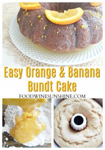 Easy Orange & Banana Bundt Cake with Orange Glaze