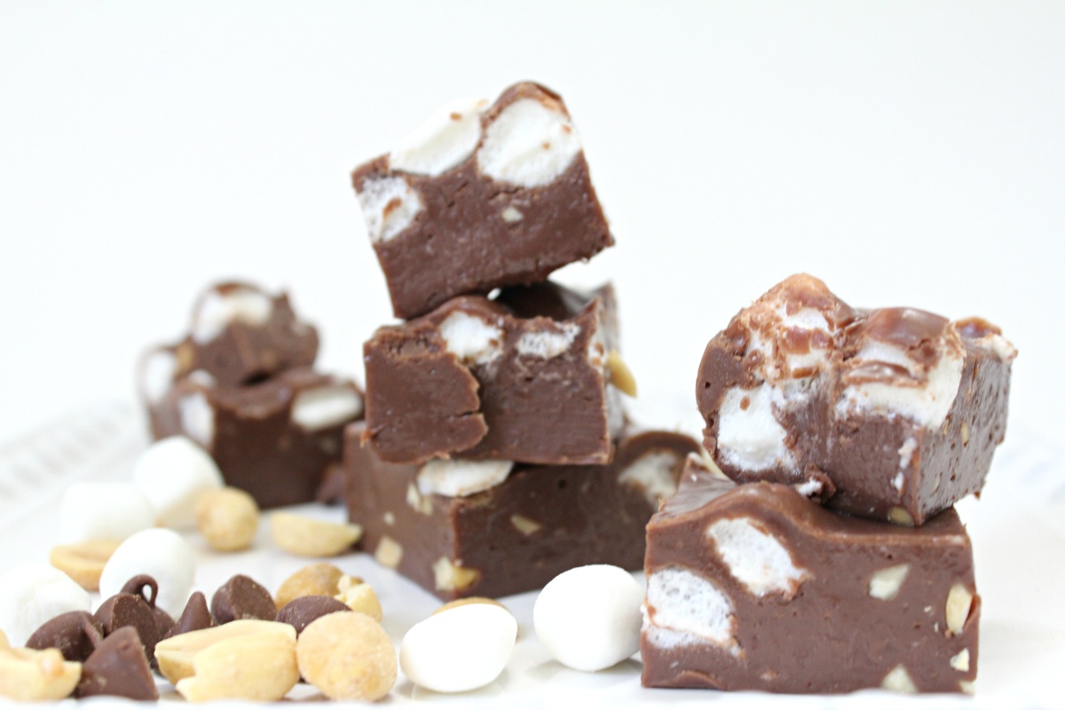 Easy homemade Rocky Road Fudge