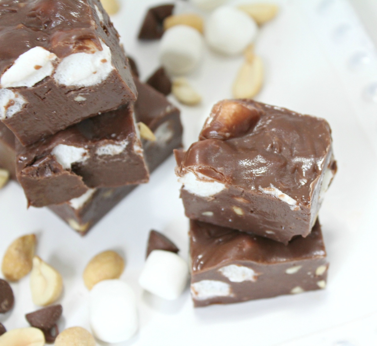 Tasty homemade Rocky Road Fudge