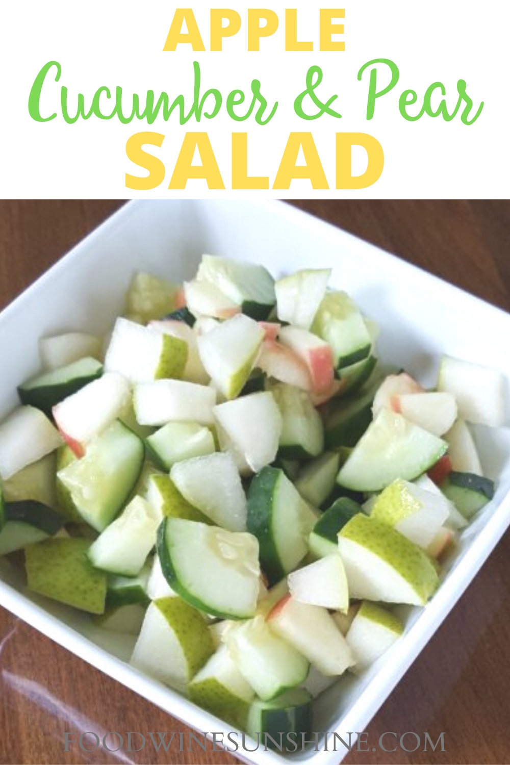 best apple cucumber pear salad