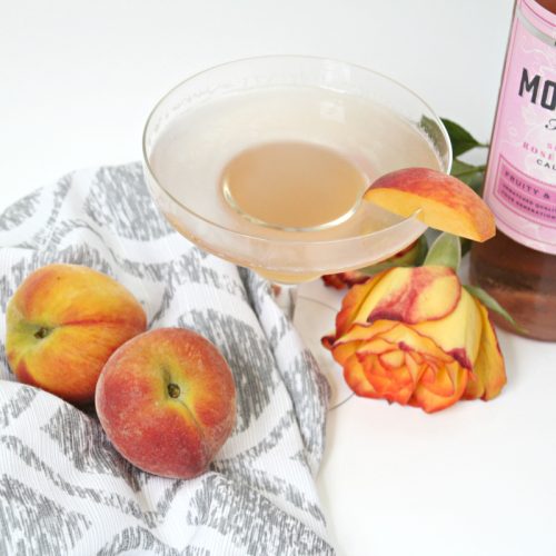 Just Peachy Martini in Clear Glass