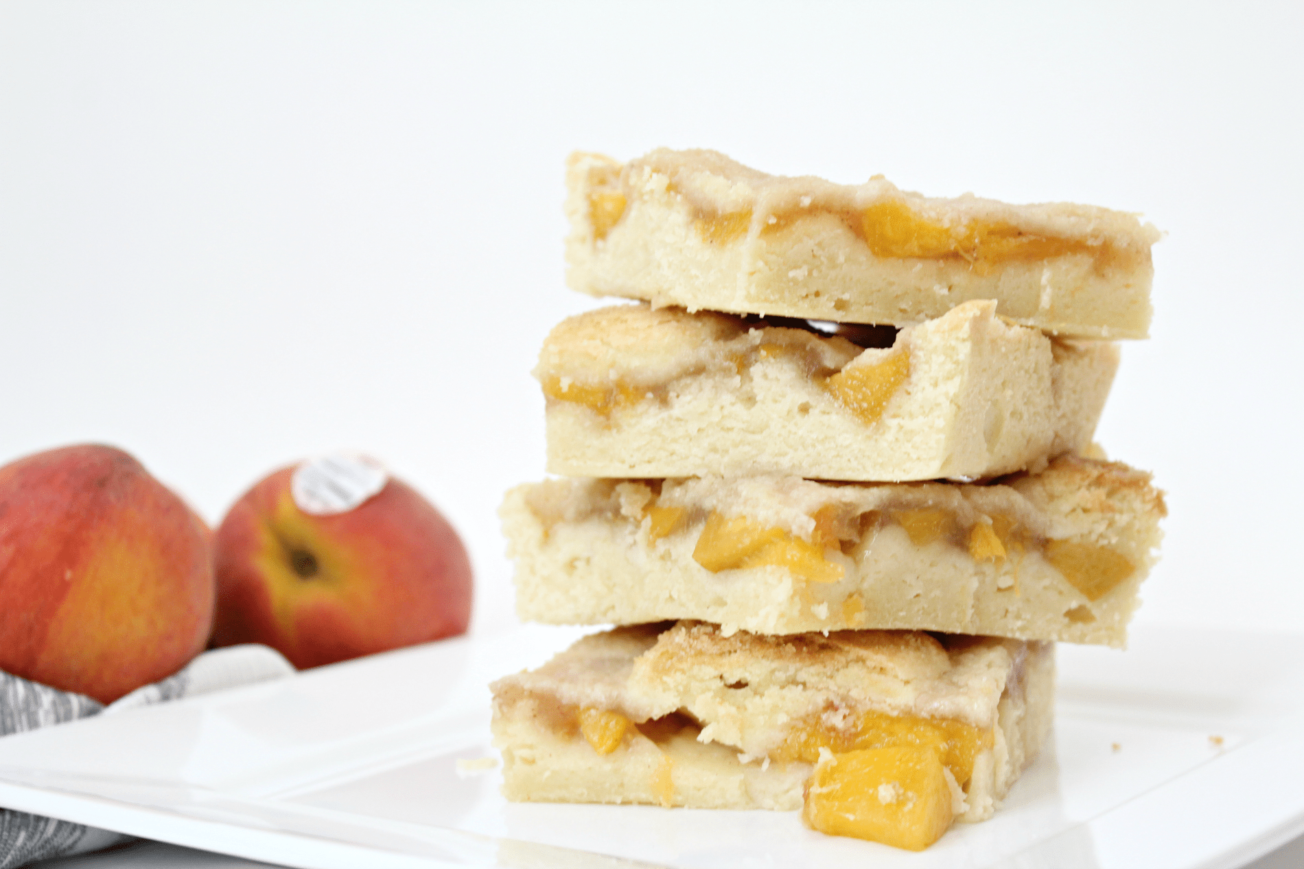 Homemade Peach Pie Bars 