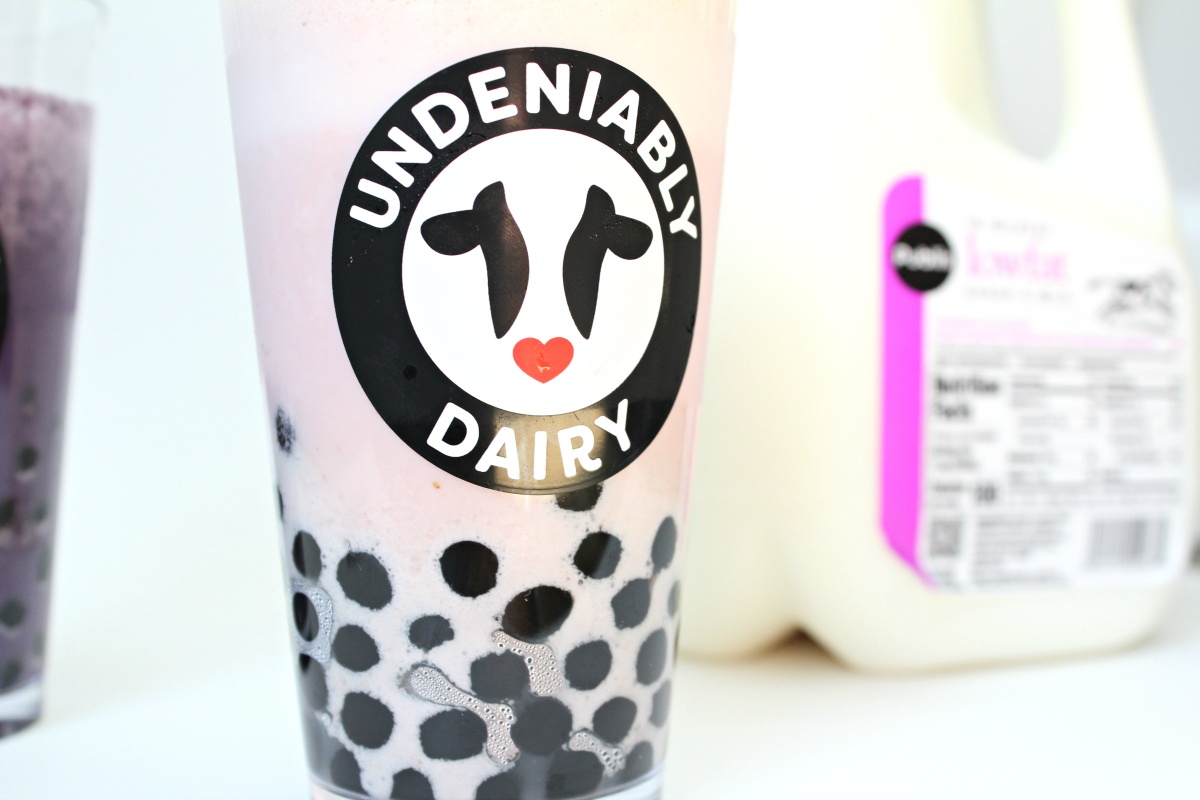 Strawberry Bubble Tea made with Milk