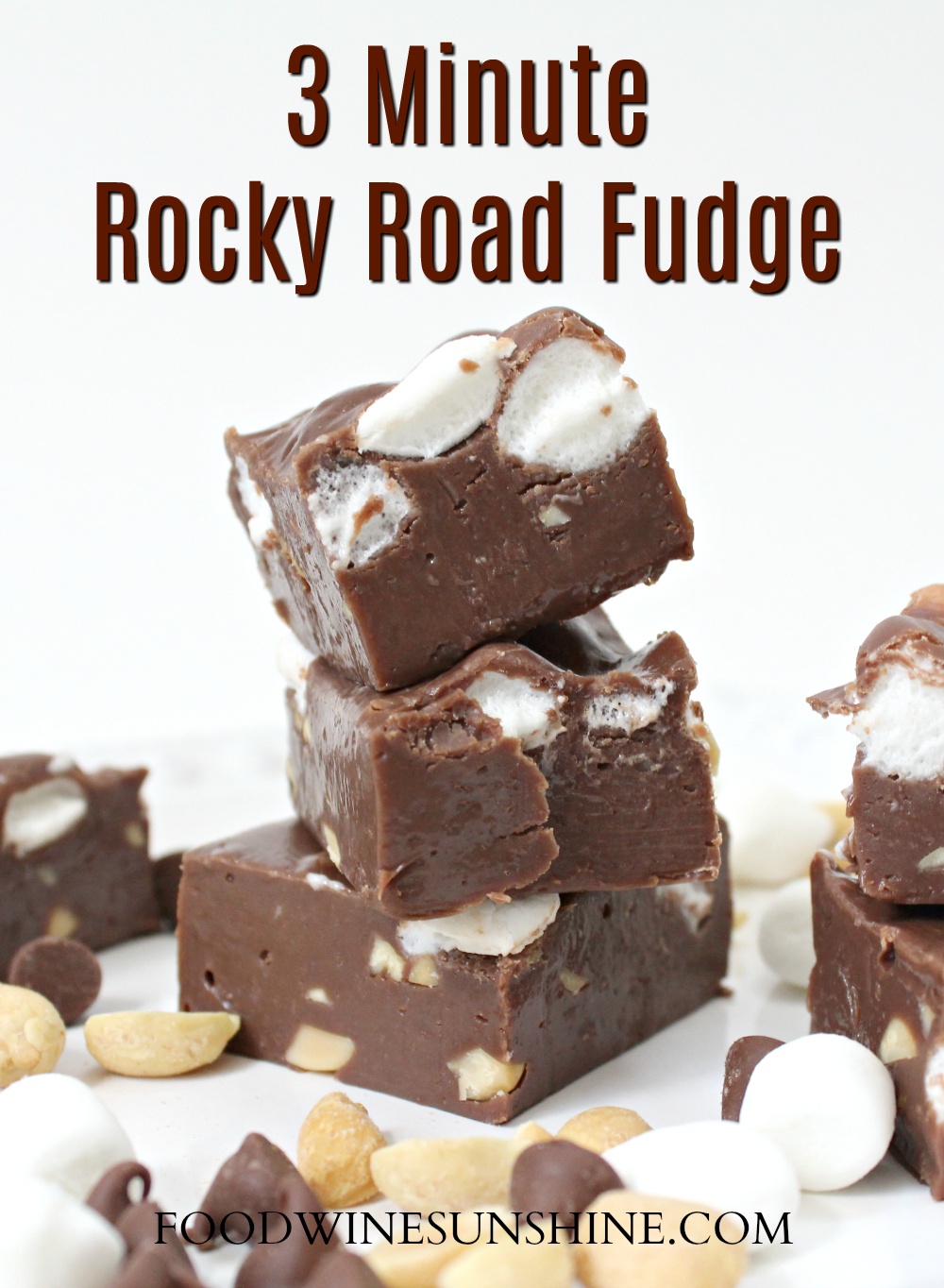 3 Minute Rocky Road Fudge
