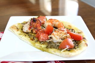 Shrimp Pesto Pizza