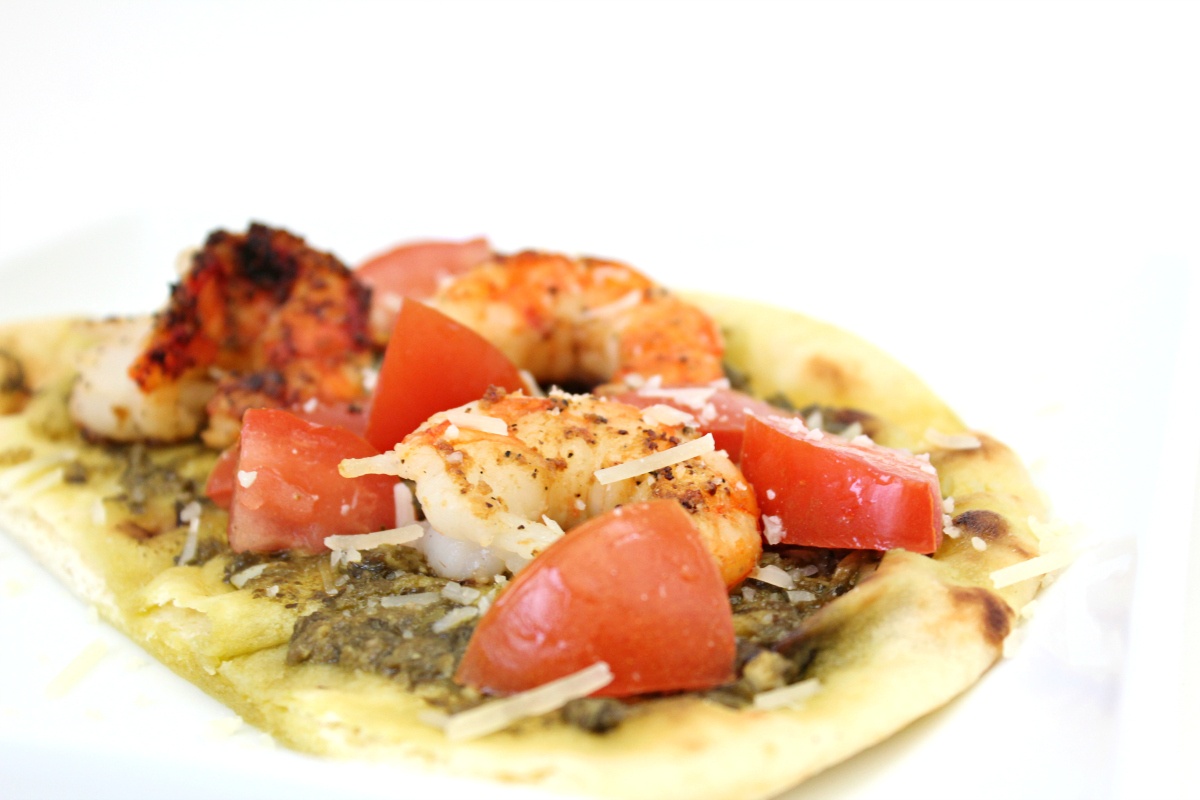 Shrimp and Pesto Pizza