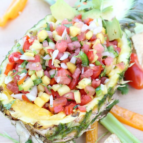 Fresh Watermelon Pineapple Salsa