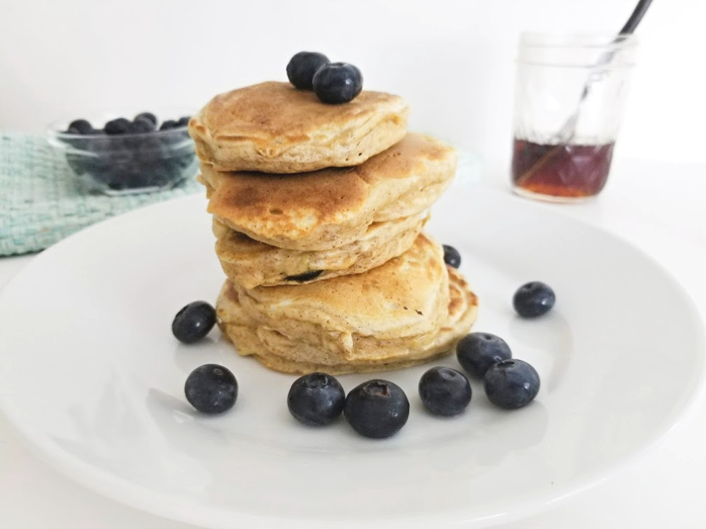 Easy Blueberry Pancakes from scratch 