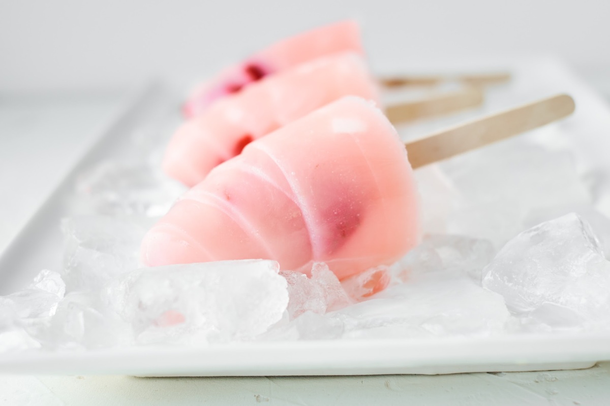 Strawberry Milk Popsicles 