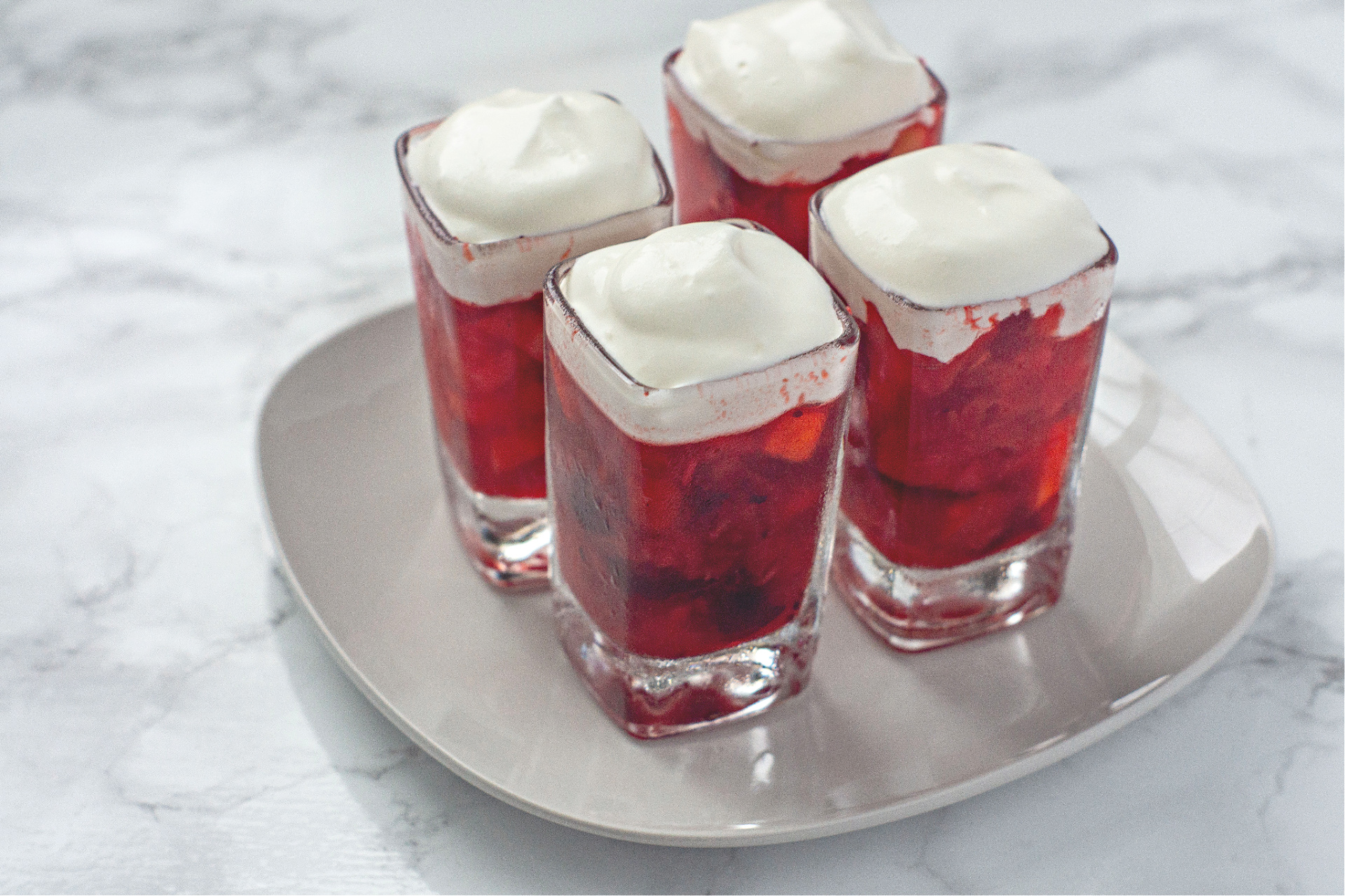 Cranberry Jello Salad with fruit