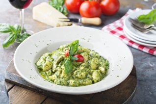 Homemade Pesto Gnocchi