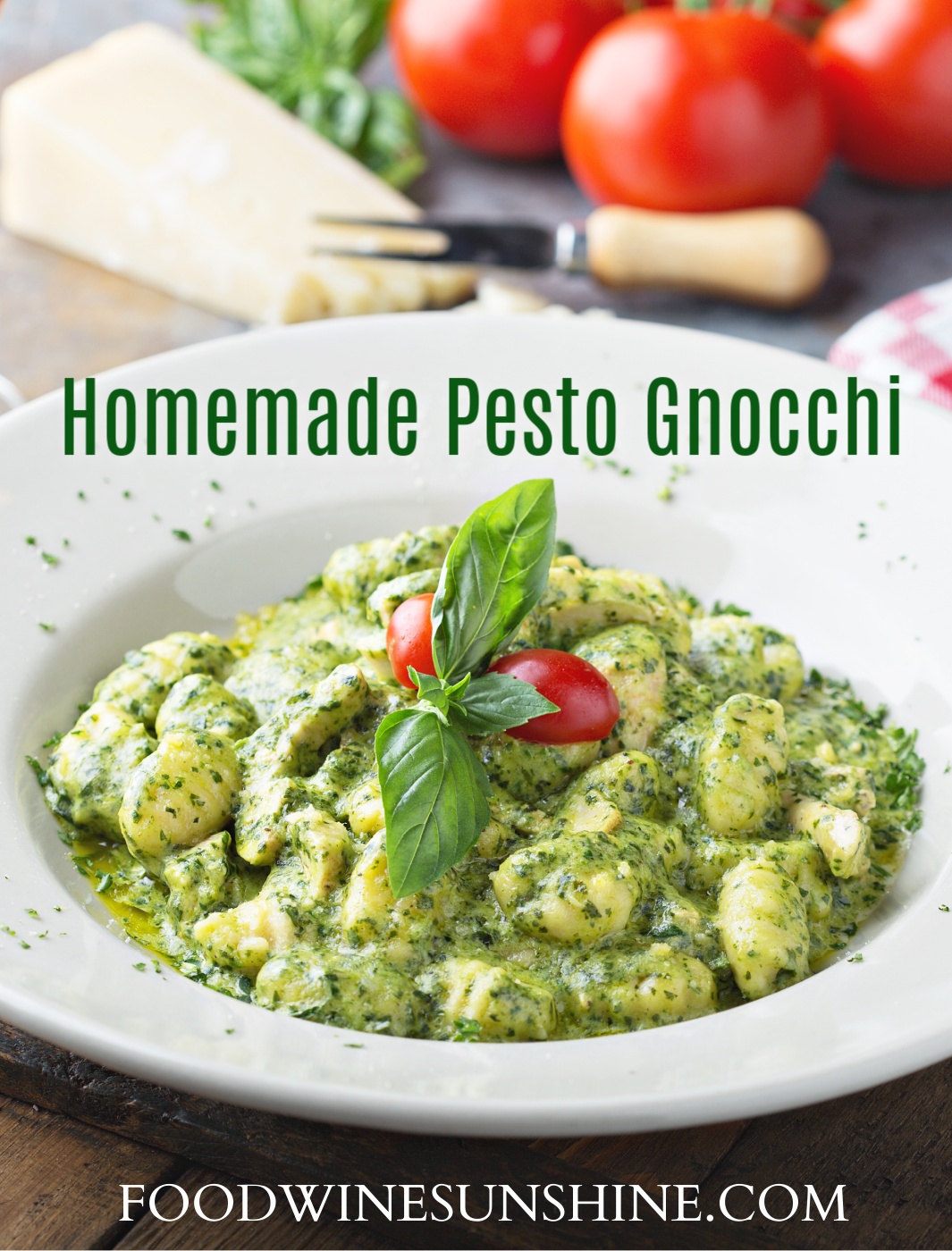 Homemade Pesto Gnocchi