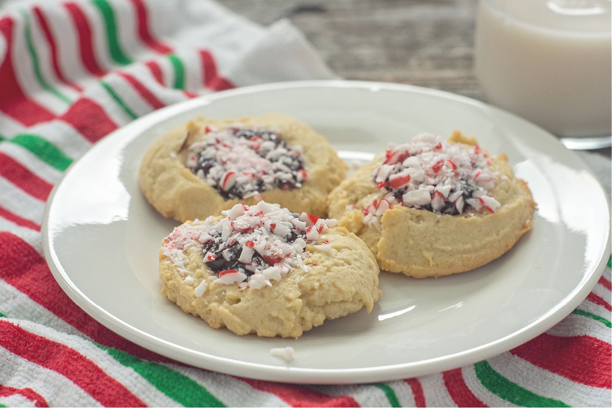 Easy Peppermint Chocolate Ganache Cookies 