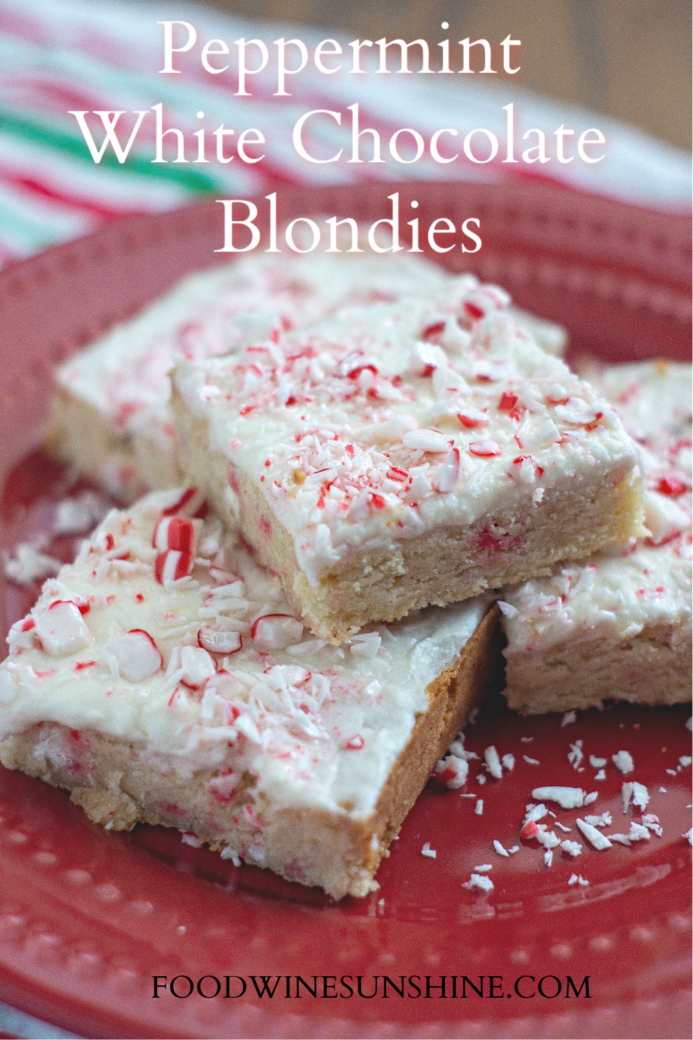 Peppermint White Chocolate Blondies Recipe 