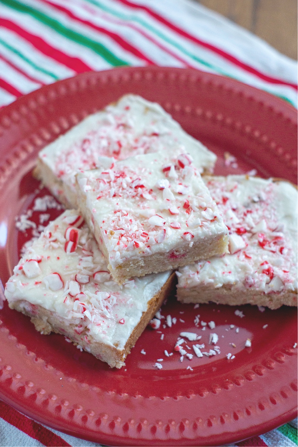 Holiday White Chocolate Peppermint Blondies