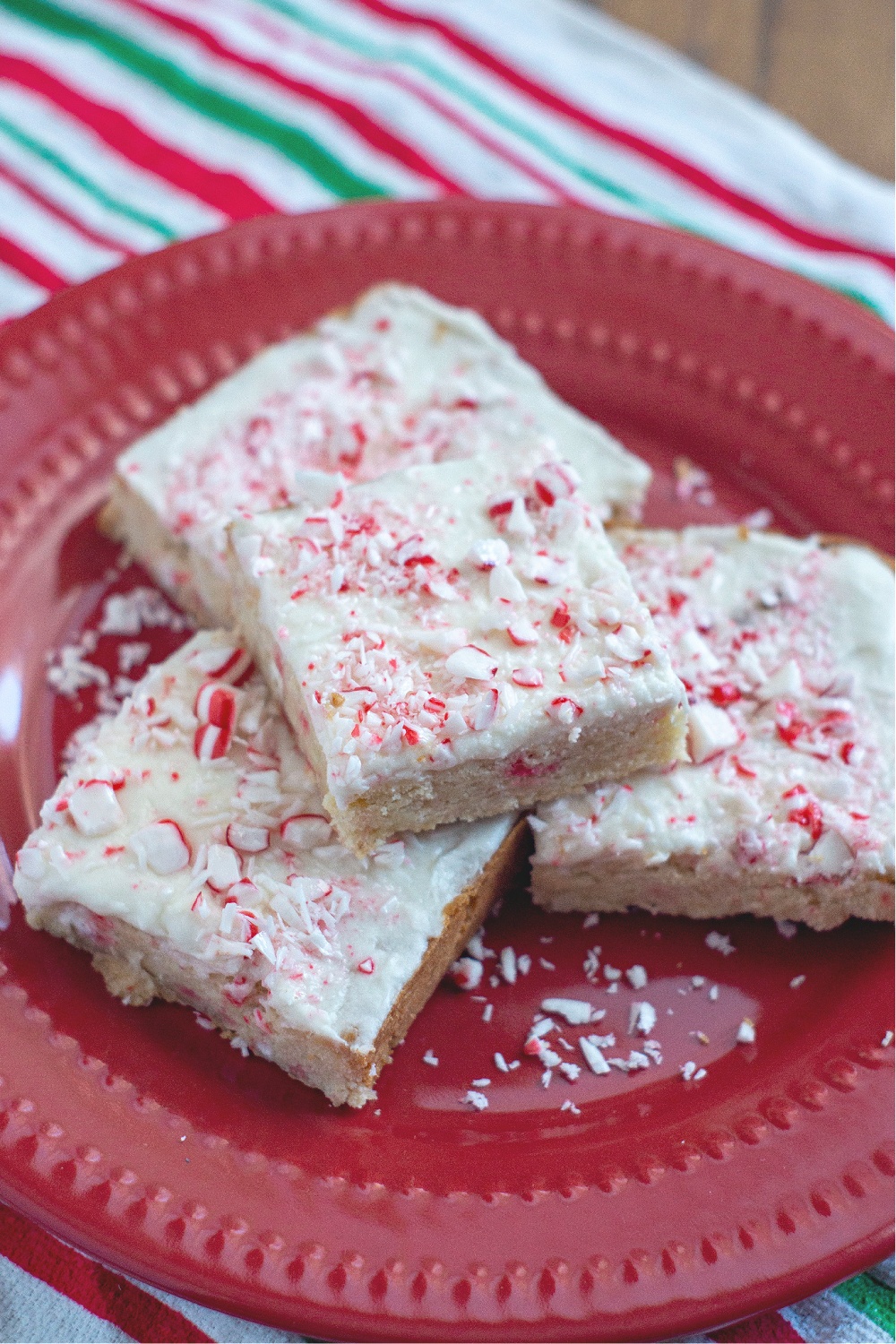 Holiday White Chocolate Peppermint Blondies