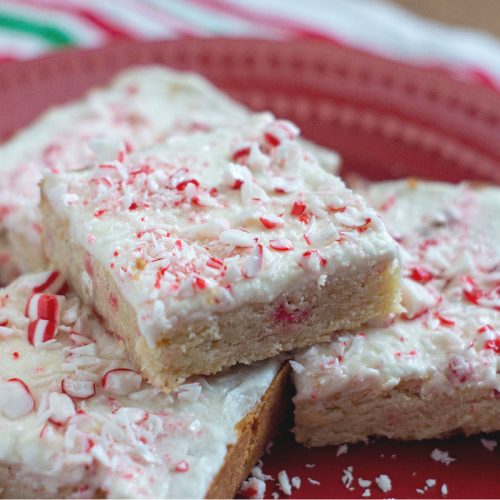 Peppermint White Chocolate Blondies